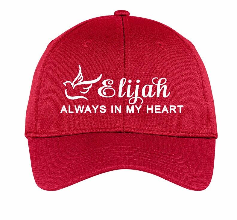 Personalized Always In My Heart Embroidered In Memory Baseball Cap - Celebrate Prints