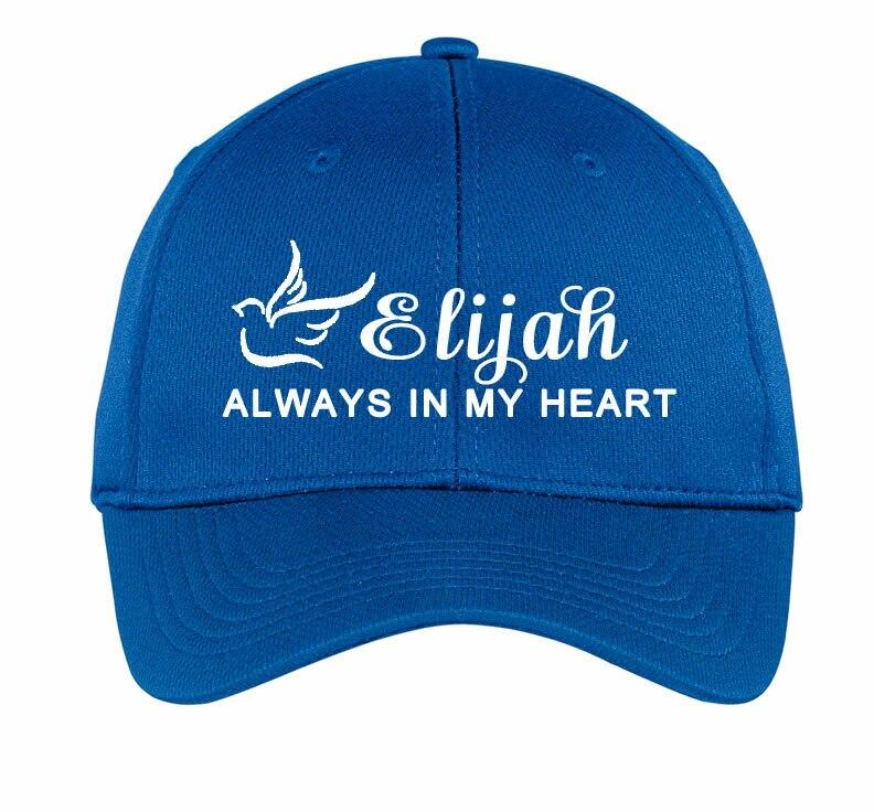 Personalized Always In My Heart Embroidered In Memory Baseball Cap - Celebrate Prints