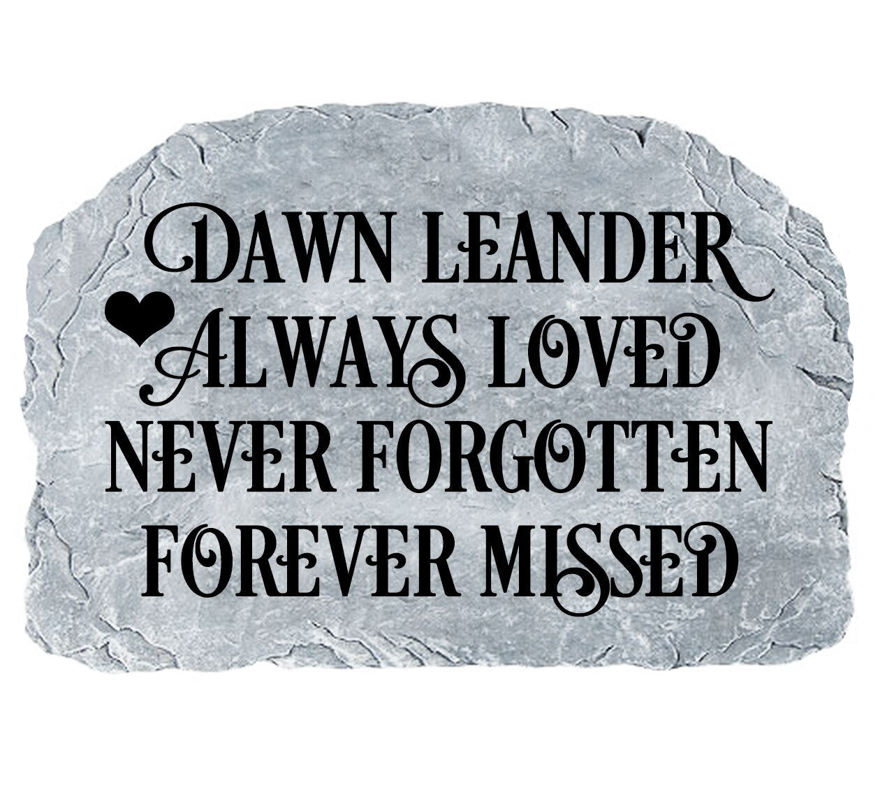 Personalized Always Loved Memorial Garden Stone - Celebrate Prints