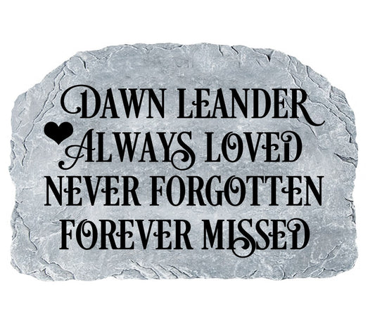 Personalized Always Loved Memorial Garden Stone - Celebrate Prints