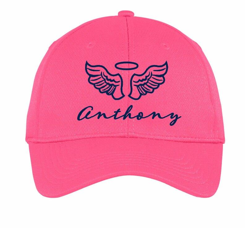 Personalized Angel Wings In Memory Of Baseball Cap - Celebrate Prints