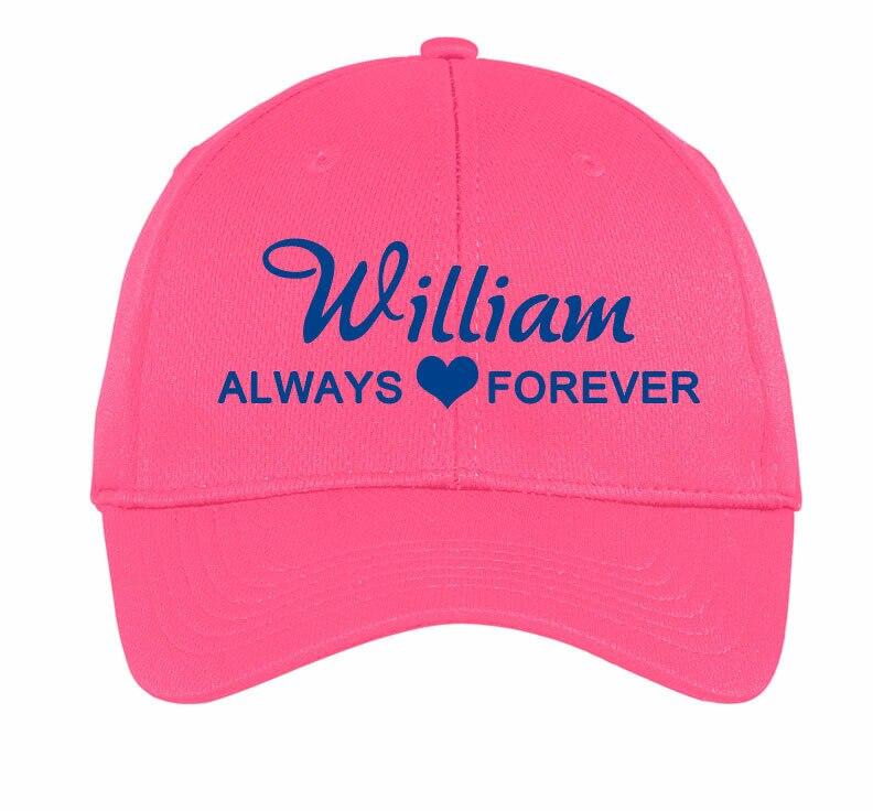 Personalized Embroidered Always Forever In Memory Baseball Cap - Celebrate Prints