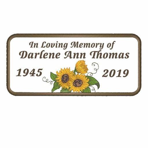 Personalized Embroidery Sunflower In Loving Memory Patch - Celebrate Prints