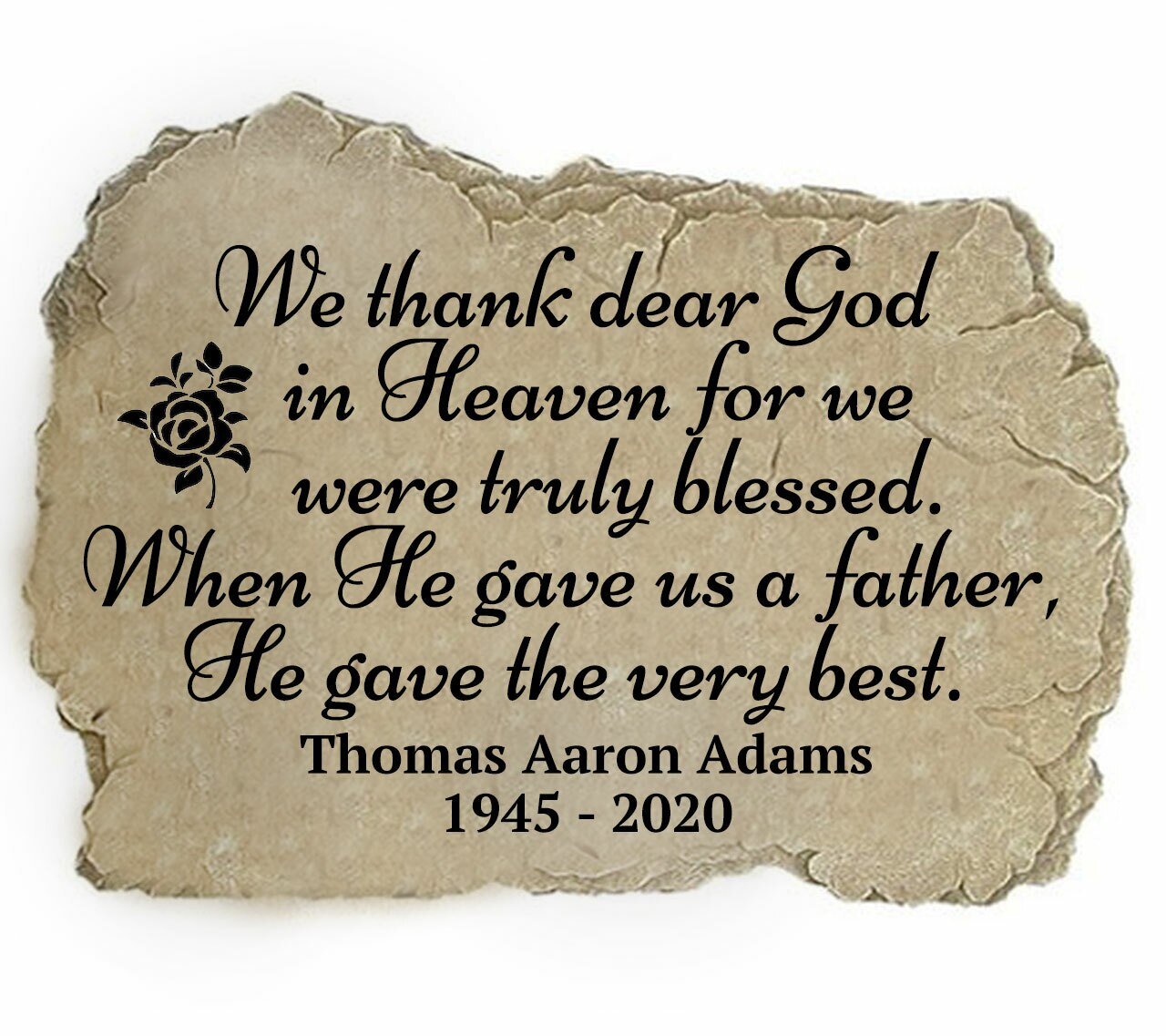 Personalized Father Memorial Garden Stone - Celebrate Prints