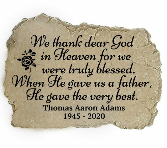 Personalized Father Memorial Garden Stone - Celebrate Prints