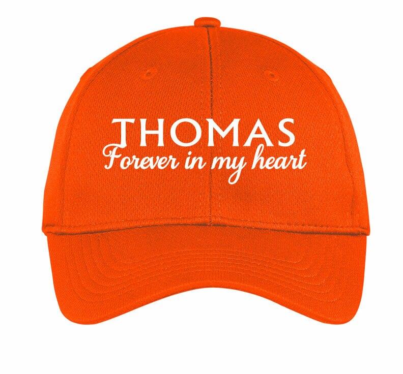 Personalized Forever In My Heart Embroidered In Memory Baseball Cap - Celebrate Prints