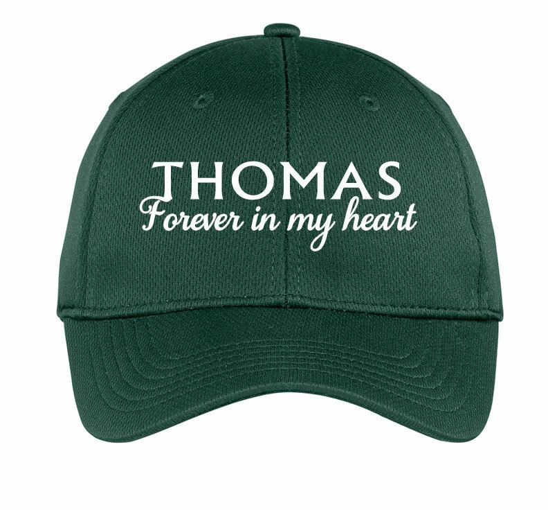 Personalized Forever In My Heart Embroidered In Memory Baseball Cap - Celebrate Prints