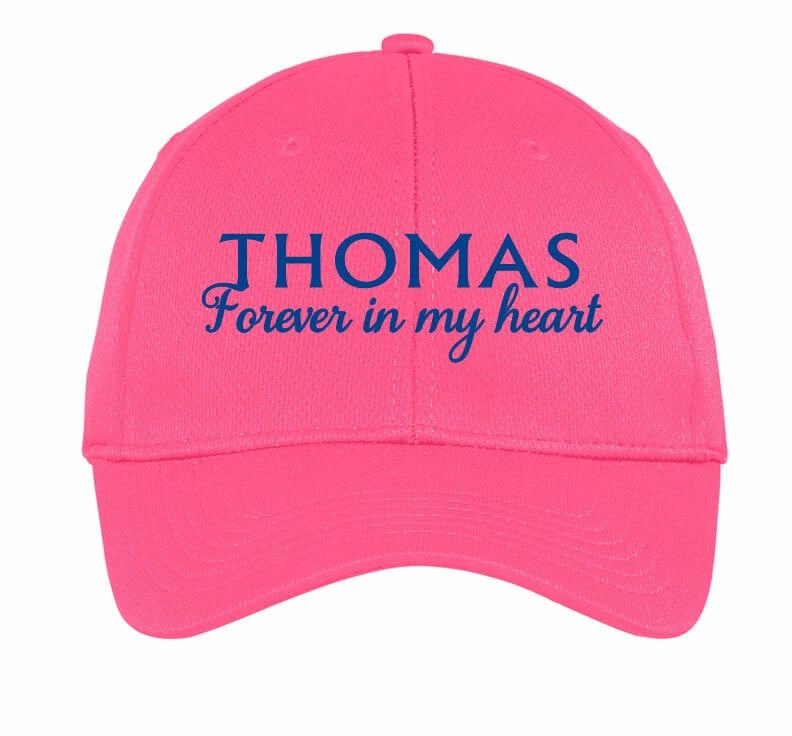Personalized Forever In My Heart Embroidered In Memory Baseball Cap - Celebrate Prints