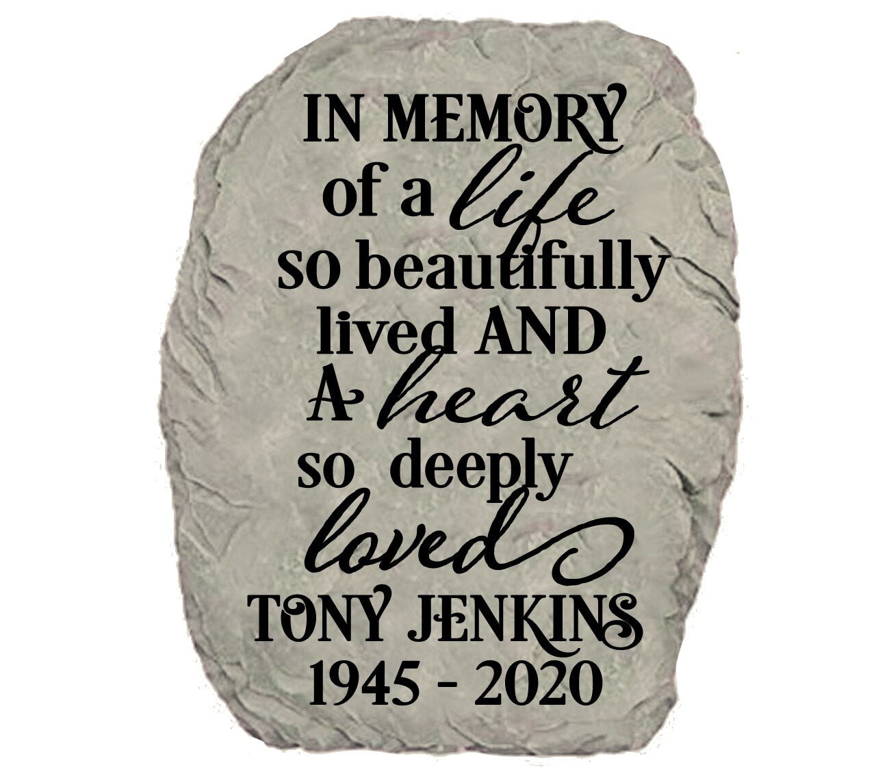 Personalized In Memory Memorial Garden Stone - Celebrate Prints