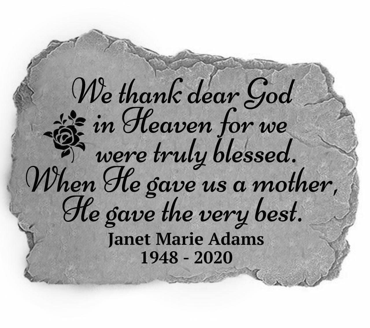 Personalized Mother Memorial Garden Stone - Celebrate Prints