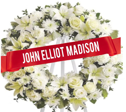 Personalized Name Funeral Ribbon Banner For Flowers - Celebrate Prints