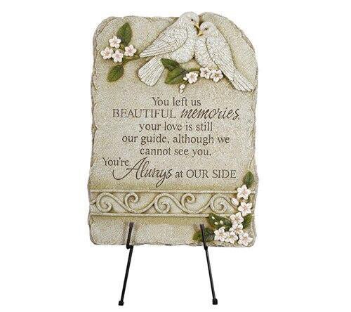 Personalized Peaceful LoveBirds Memorial Garden Plaque - Celebrate Prints
