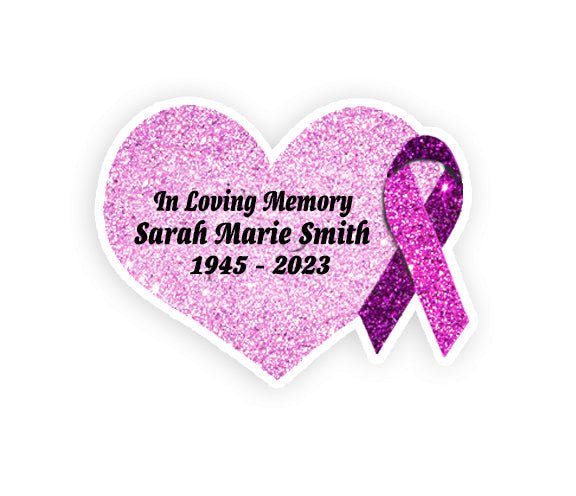 Pink Cancer Ribbon Heart Pin - Pack of 10 - Celebrate Prints