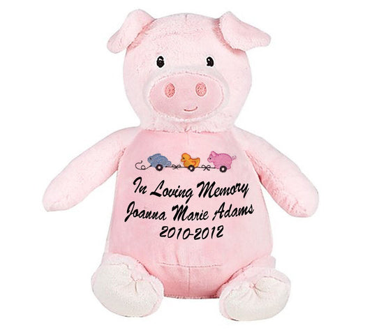 Pink Piggie Memorial Stuffed Animal Urn - Celebrate Prints