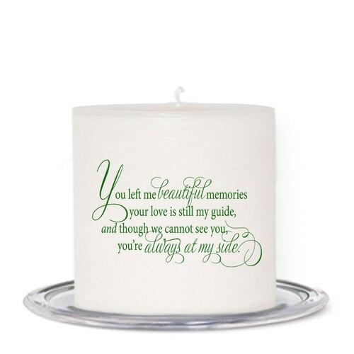 Pink Rosette Small Personalized Wax Candle - Celebrate Prints