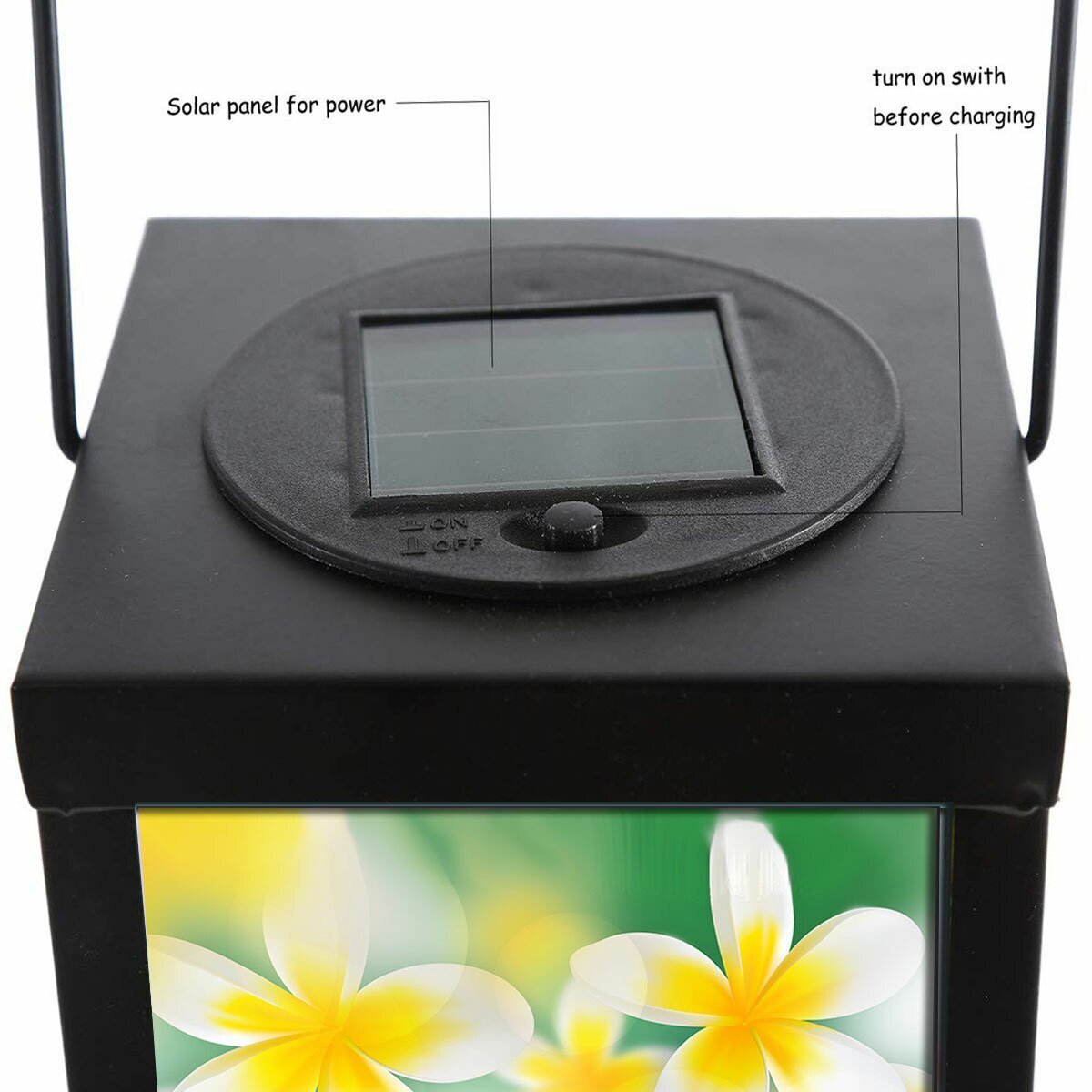 Plumeria Solar Powered Memorial Lantern - Celebrate Prints