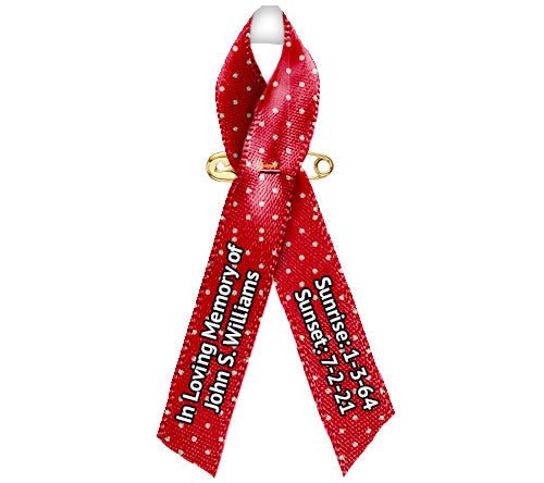 Polka Dots Memorial Awareness Ribbon - Pack of 10 - Celebrate Prints