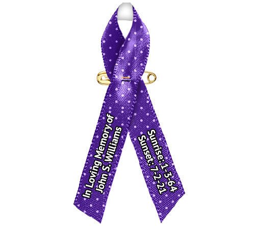 Polka Dots Memorial Awareness Ribbon - Pack of 10 - Celebrate Prints