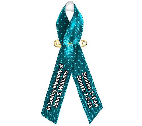Polka Dots Memorial Awareness Ribbon - Pack of 10 - Celebrate Prints