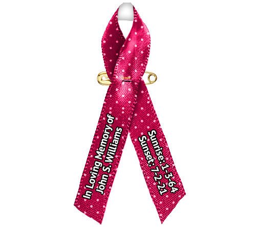 Polka Dots Memorial Awareness Ribbon - Pack of 10 - Celebrate Prints