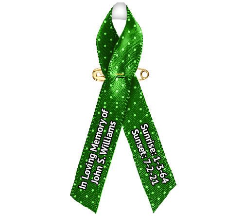 Polka Dots Memorial Awareness Ribbon - Pack of 10 - Celebrate Prints