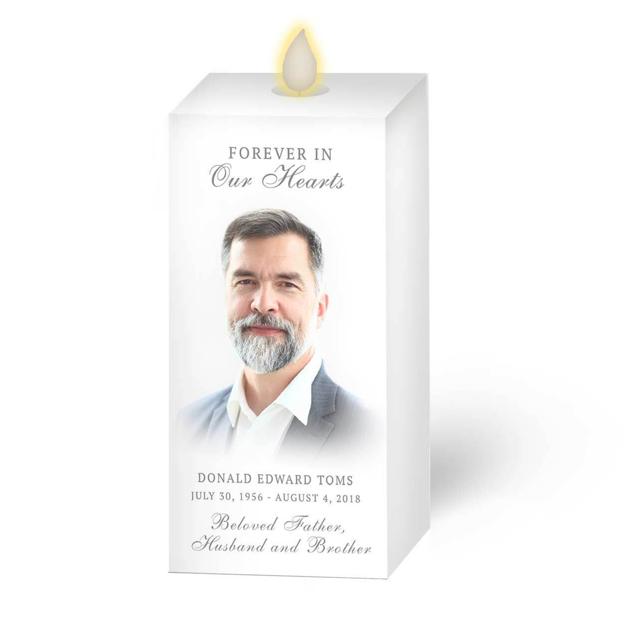 Principle Square Dancing Wick LED Memorial Candle - Celebrate Prints