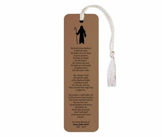 Psalm 23 Leatherette Memorial Scripture Bookmark - Celebrate Prints