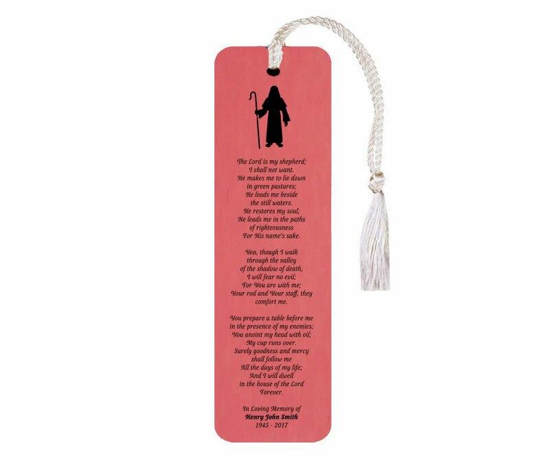 Psalm 23 Leatherette Memorial Scripture Bookmark - Celebrate Prints