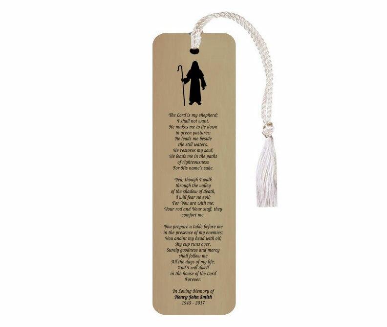 Psalm 23 Leatherette Memorial Scripture Bookmark - Celebrate Prints