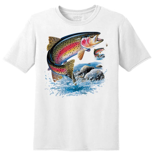 Rainbow Trout Fishing Fisherman T-Shirt - Celebrate Prints