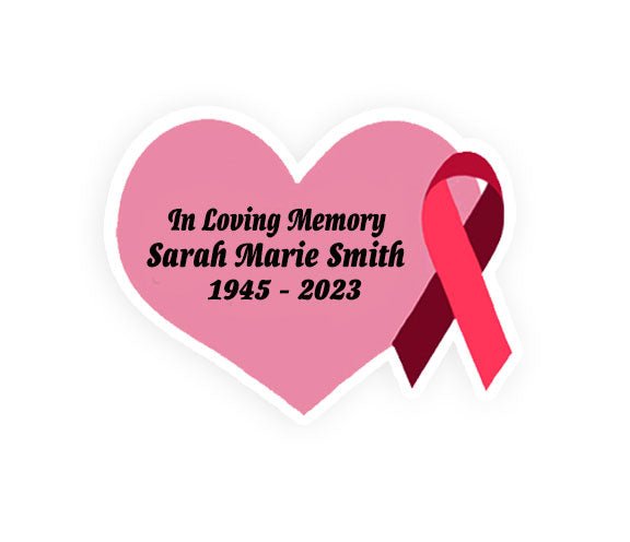 Red Cancer Ribbon Heart Pin - Pack of 10 - Celebrate Prints