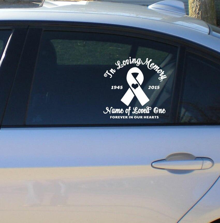 Ribbon In Loving Memory Car Decal - Celebrate Prints