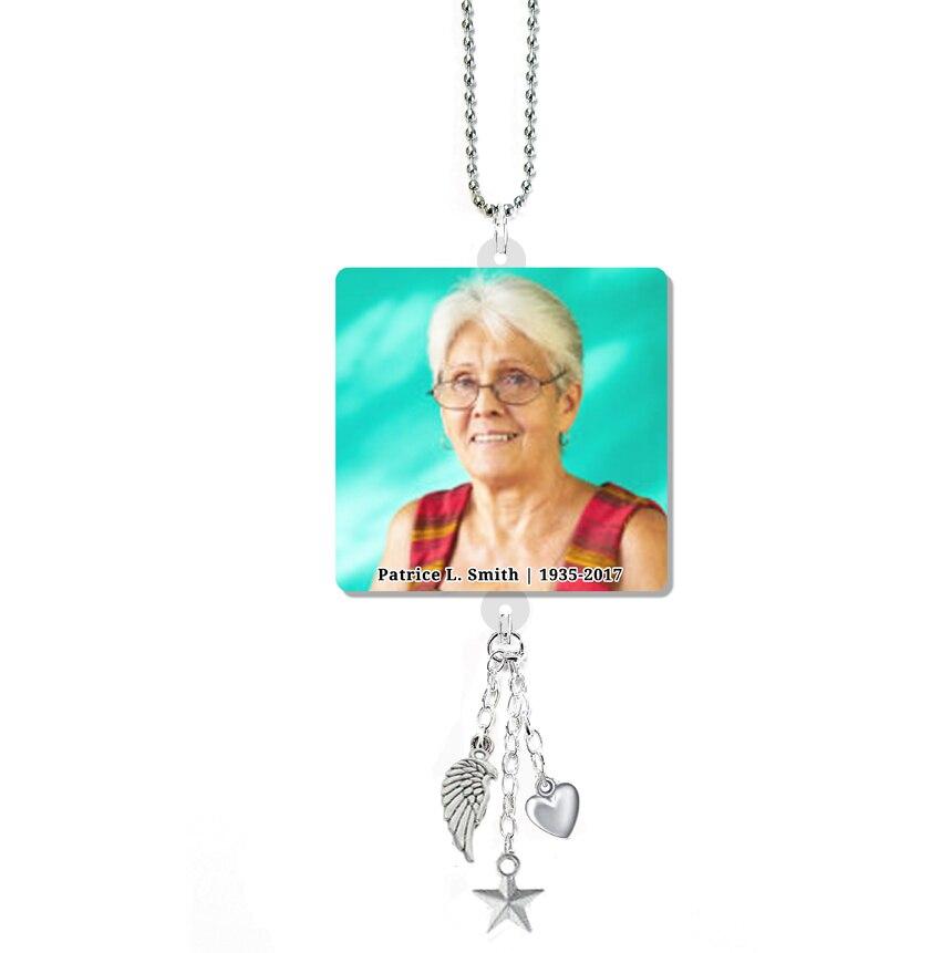 Round Corners In Loving Memory Memorial Car Charm - Celebrate Prints
