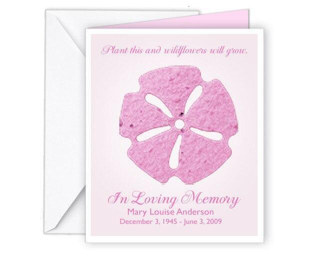 Sand Dollar Plantable Memorial Card (Pack of 25) - Celebrate Prints