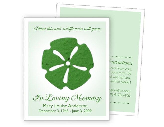Sand Dollar Plantable Memorial Card (Pack of 25) - Celebrate Prints