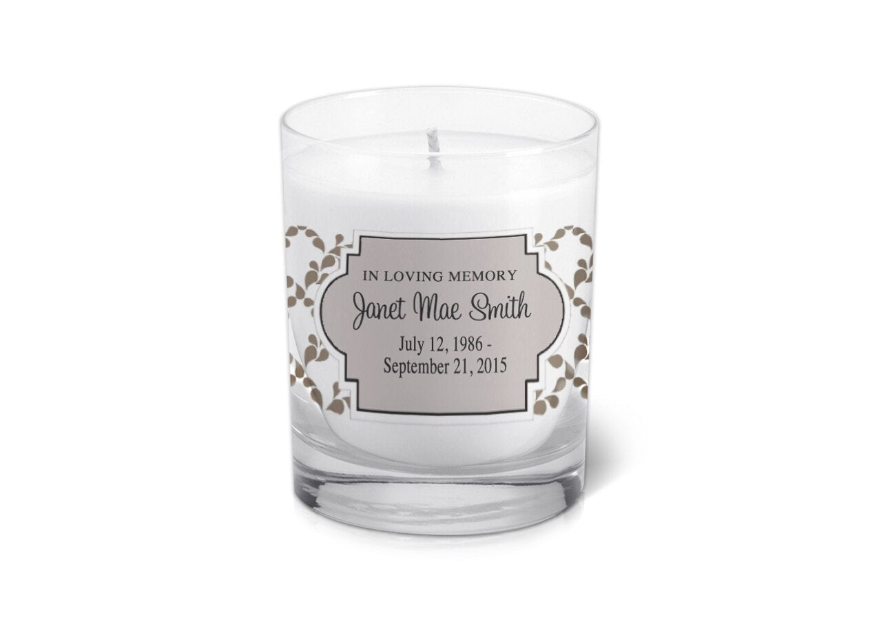 Sanders Personalized Votive Memorial Candle - Celebrate Prints