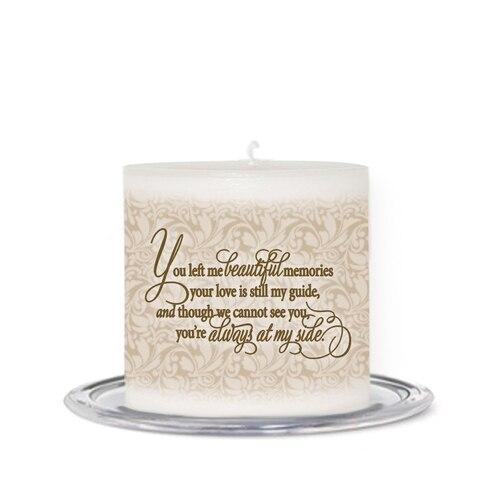 Sandstone Personalized Small Wax Memorial Candle - Celebrate Prints