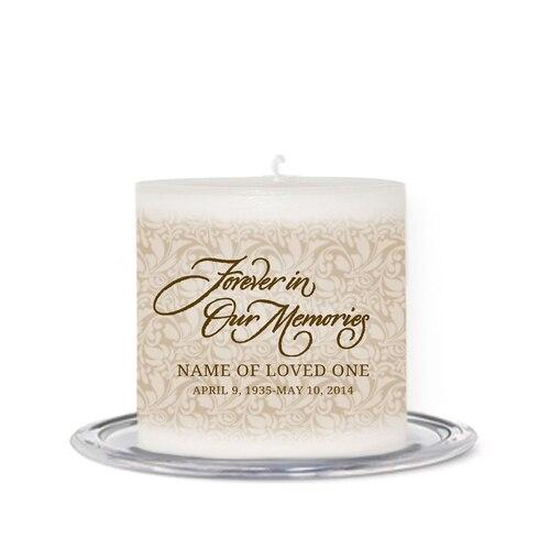Sandstone Personalized Small Wax Memorial Candle - Celebrate Prints
