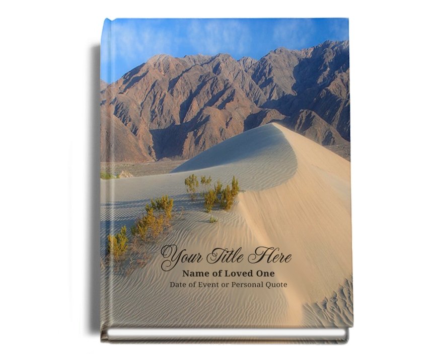 Sandy Perfect Bind Memorial Funeral Guest Book - Celebrate Prints