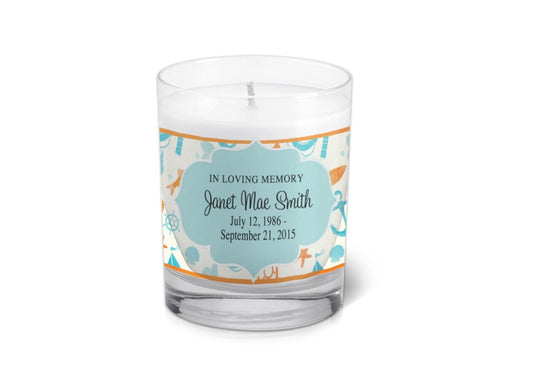 Seabreeze Personalized Votive Memorial Candle - Celebrate Prints