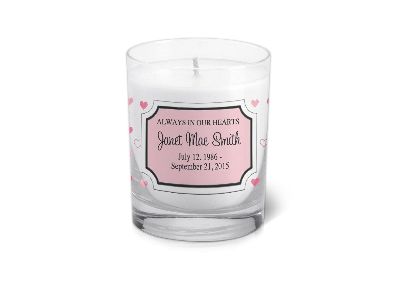 Sophia Personalized Votive Memorial Candle - Celebrate Prints