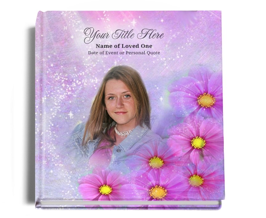 Sparkle Perfect Bind Memorial Funeral Guest Book - Celebrate Prints