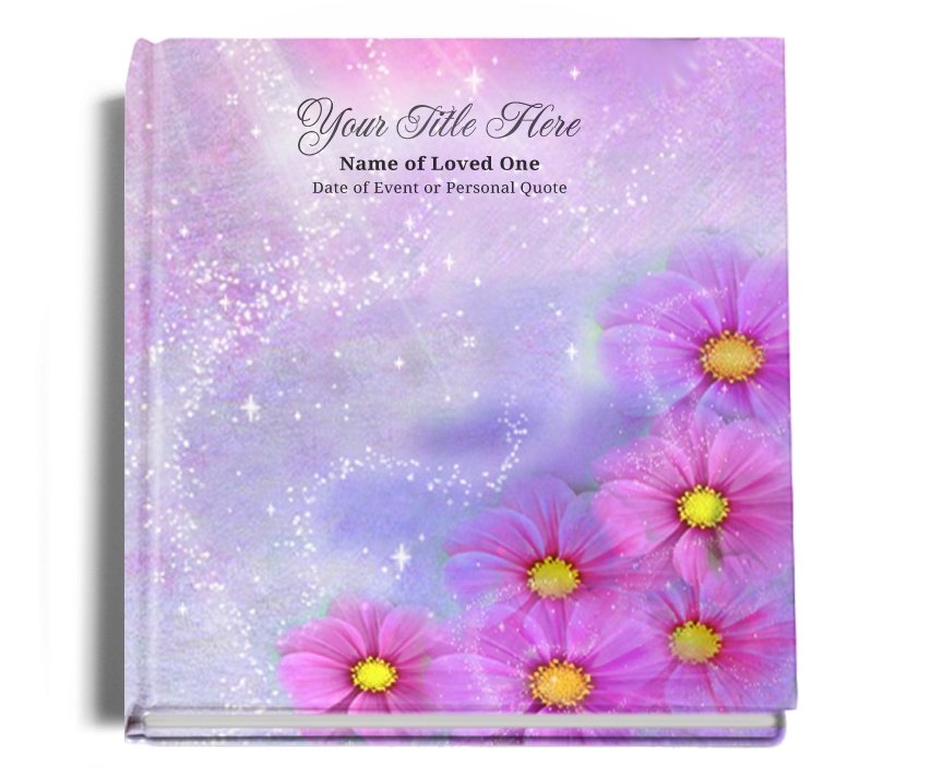 Sparkle Perfect Bind Memorial Funeral Guest Book - Celebrate Prints