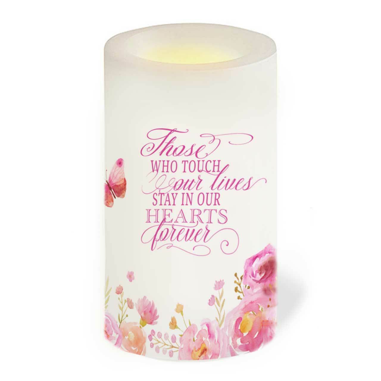 Springtime Personalized Flameless LED Memorial Candle - Celebrate Prints