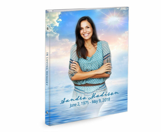 Starlight 3-Ring Book Binder Funeral Guest Book - Celebrate Prints