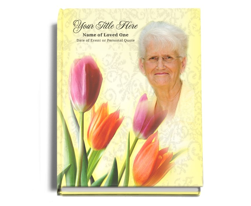 Sunny Perfect Bind Memorial Funeral Guest Book - Celebrate Prints