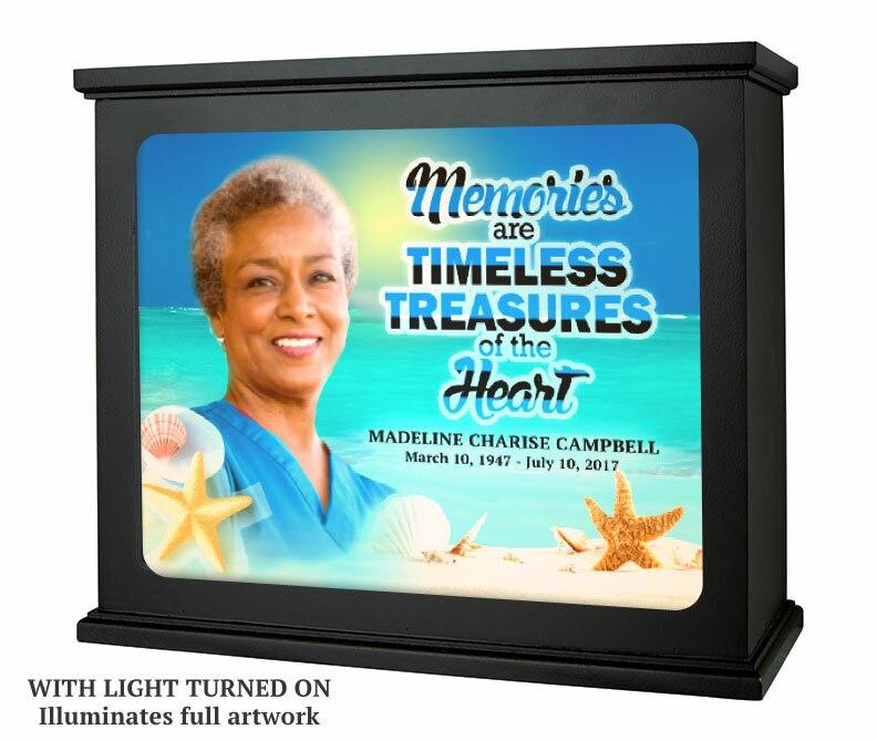 Tropical Beach Photo Memorial Light Box - Celebrate Prints