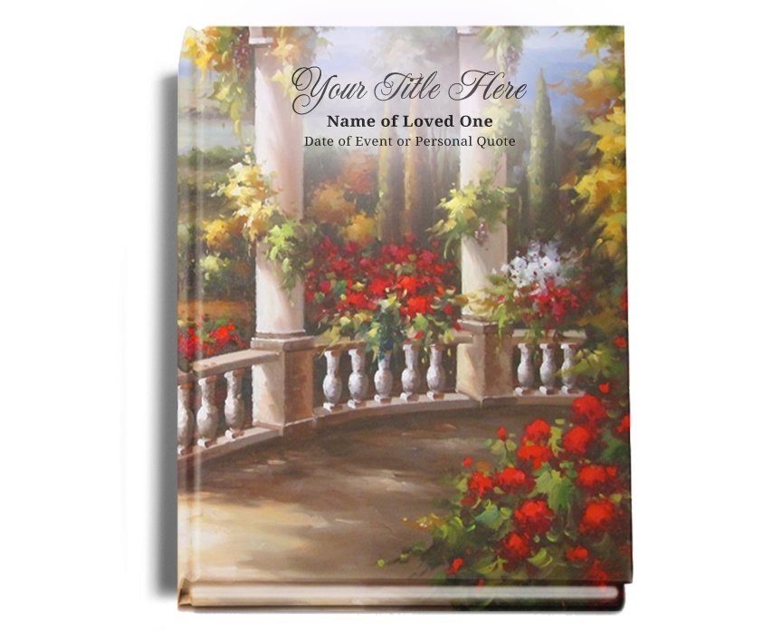 Tuscany Perfect Bind Memorial Funeral Guest Book - Celebrate Prints