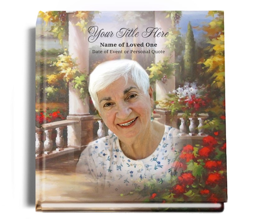 Tuscany Perfect Bind Memorial Funeral Guest Book - Celebrate Prints