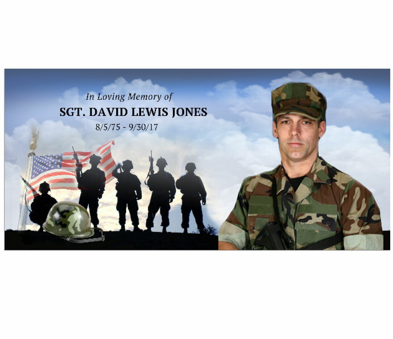 U.S. Army Casket Head Panel Insert - Celebrate Prints